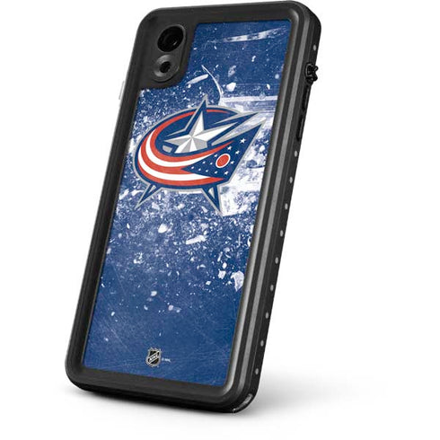 NHL Columbus Blue Jackets Frozen iPhone XR Waterproof Case