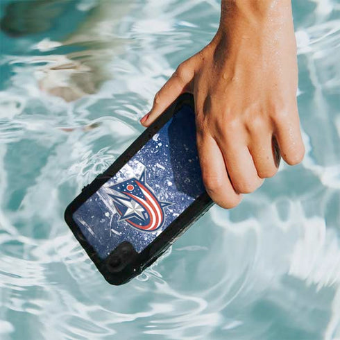 NHL Columbus Blue Jackets Frozen iPhone XR Waterproof Case