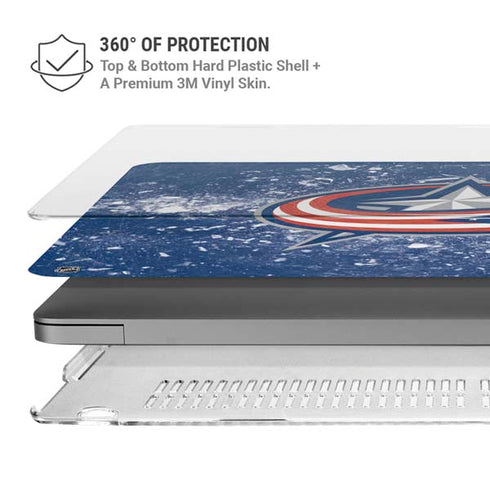 NHL Columbus Blue Jackets Frozen MacBook Pro 16in (2021-25) Case plus Skin