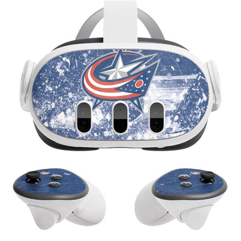 NHL Columbus Blue Jackets Frozen Meta Quest 3 Skin