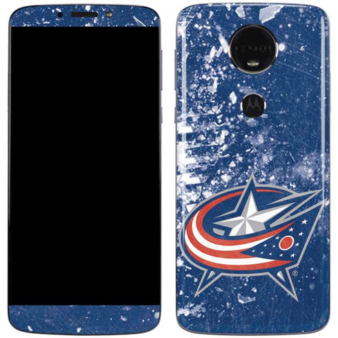NHL Columbus Blue Jackets Frozen Moto E5 Plus Skin