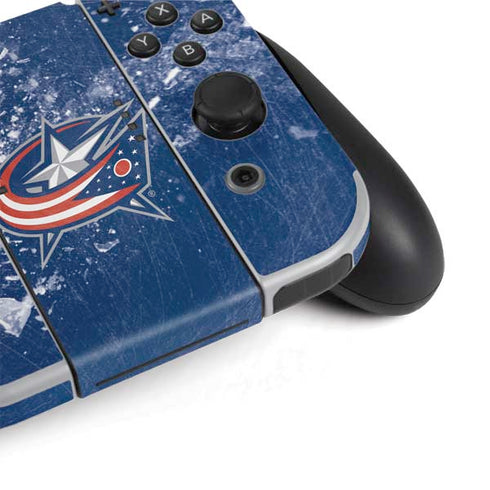 NHL Columbus Blue Jackets Frozen Nintendo Switch OLED (2021) Skin