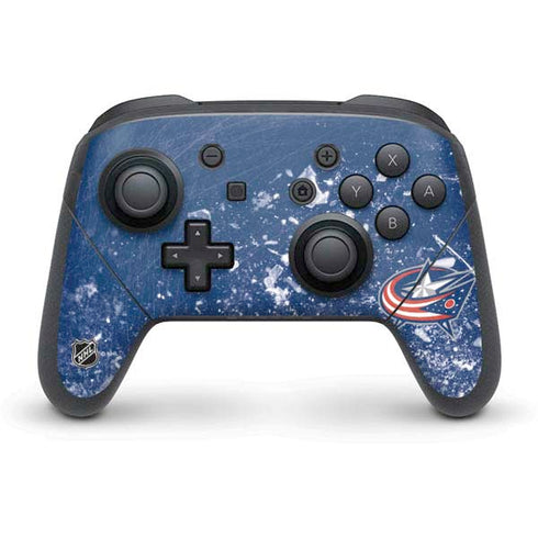 NHL Columbus Blue Jackets Frozen Nintendo Switch Pro Controller Skin