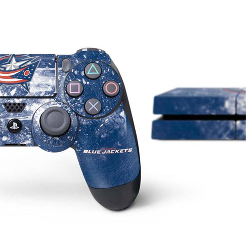 NHL Columbus Blue Jackets Frozen PS4 Console and Controller Bundle Skin