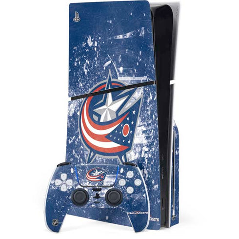 NHL Columbus Blue Jackets Frozen PS5 Slim Disk Bundle Skin