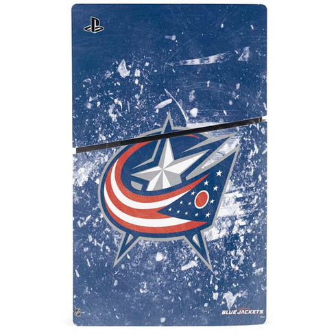 NHL Columbus Blue Jackets Frozen PS5 Slim Disk Console Skin