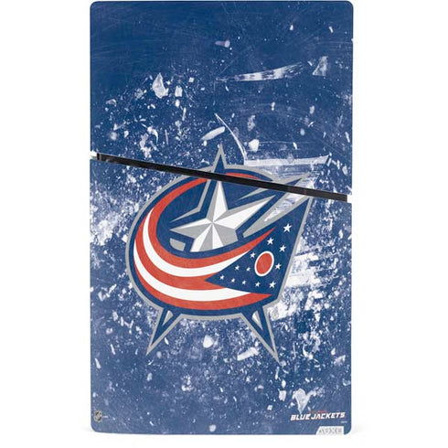 NHL Columbus Blue Jackets Frozen PS5 Slim Digital Edition Console Skin