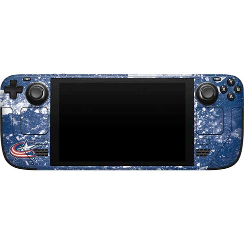 NHL Columbus Blue Jackets Frozen Steam Deck Handheld Gaming Computer Skin