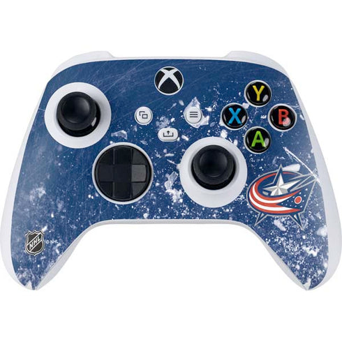 NHL Columbus Blue Jackets Frozen Xbox Series S Controller Skin