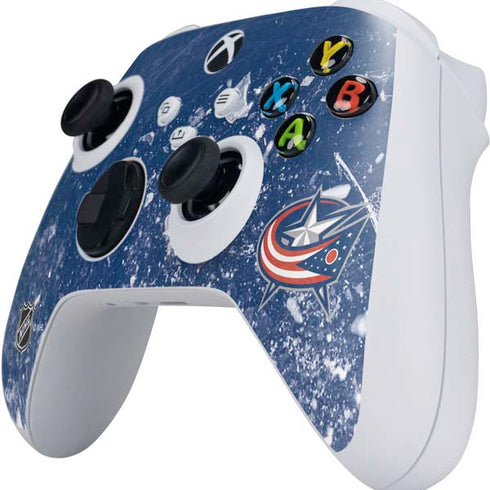 NHL Columbus Blue Jackets Frozen Xbox Series S Controller Skin