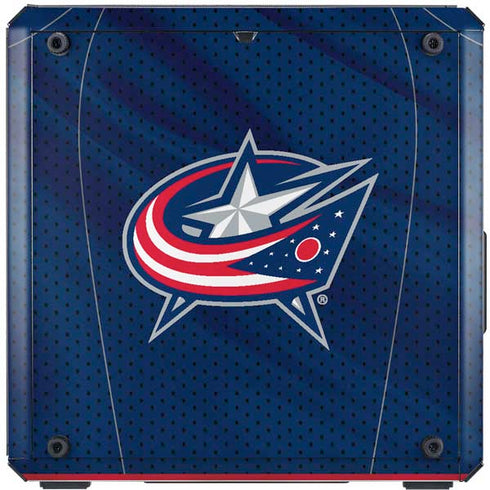 NHL Columbus Blue Jackets Jersey Cooler Master MasterBox Q300L Mini Tower Skin