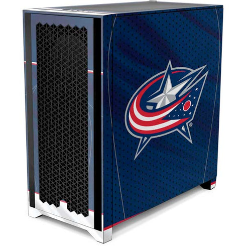 NHL Columbus Blue Jackets Jersey Corsair 4000D Tempered Glass Mid-Tower ATX Case Skin