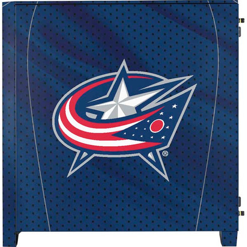 NHL Columbus Blue Jackets Jersey Corsair 4000D Tempered Glass Mid-Tower ATX Case Skin