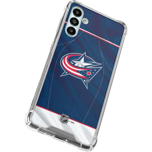 NHL Columbus Blue Jackets Jersey Galaxy A13 5G Clear Case