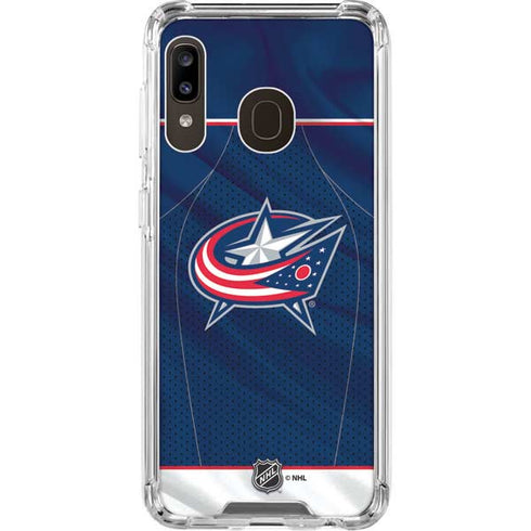 NHL Columbus Blue Jackets Jersey Galaxy A30 Clear Case