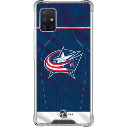 NHL Columbus Blue Jackets Jersey Galaxy A51 5G Clear Case