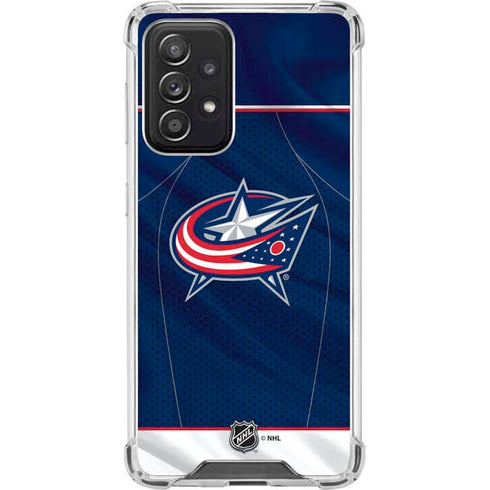 NHL Columbus Blue Jackets Jersey Galaxy A52 5G Clear Case