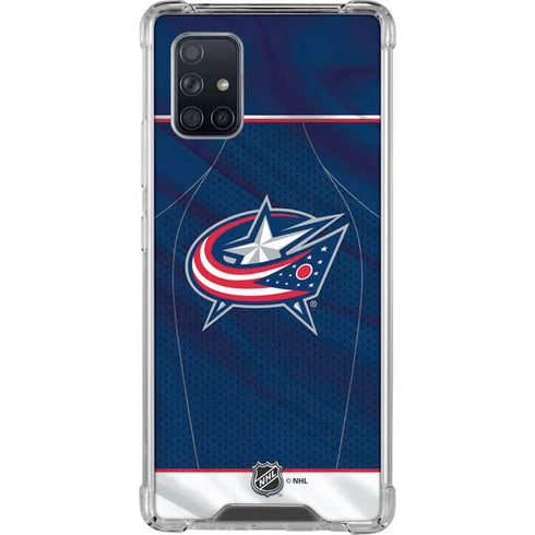 NHL Columbus Blue Jackets Jersey Galaxy A71 5G Clear Case