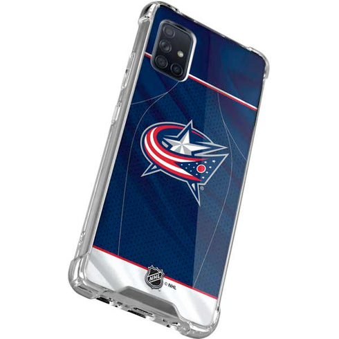 NHL Columbus Blue Jackets Jersey Galaxy A71 5G Clear Case