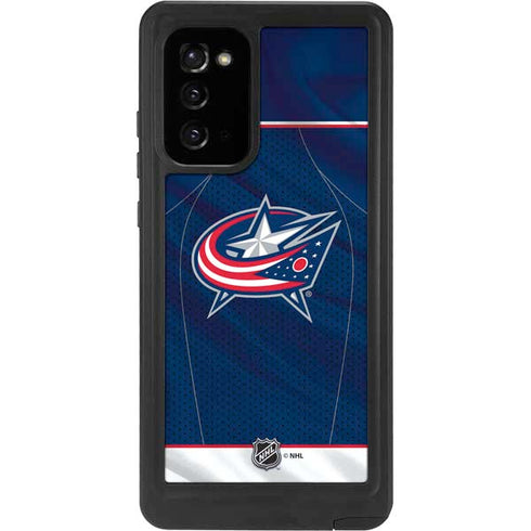 NHL Columbus Blue Jackets Jersey Galaxy Note20 5G Waterproof Case