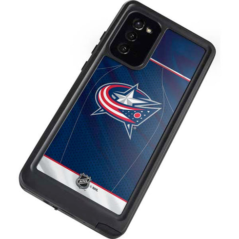 NHL Columbus Blue Jackets Jersey Galaxy Note20 5G Waterproof Case