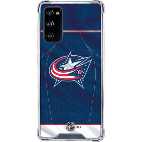 NHL Columbus Blue Jackets Jersey Galaxy S20 FE Clear Case