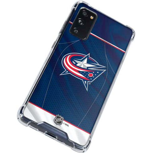 NHL Columbus Blue Jackets Jersey Galaxy S20 FE Clear Case