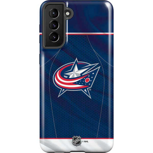 NHL Columbus Blue Jackets Jersey Galaxy S21 FE Pro Case