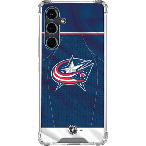 NHL Columbus Blue Jackets Jersey Galaxy S23 FE Clear Case