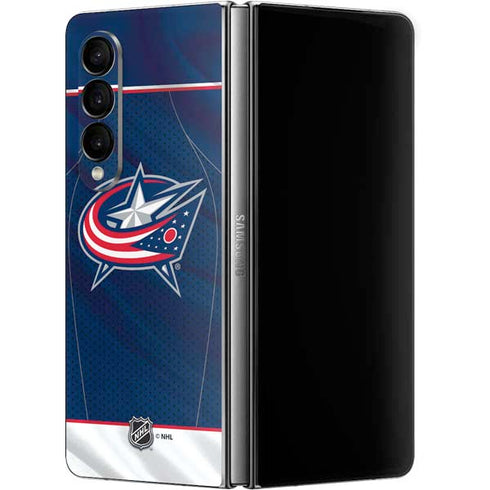 NHL Columbus Blue Jackets Jersey Galaxy Z Fold4 5G Skin