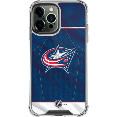 NHL Columbus Blue Jackets Jersey iPhone 13 Pro Max Clear Case