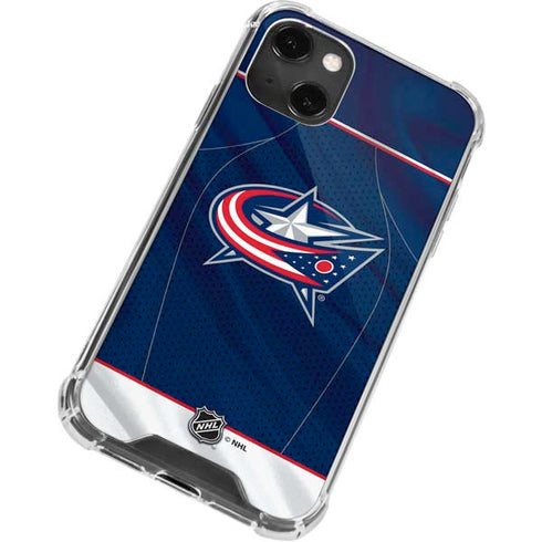 NHL Columbus Blue Jackets Jersey iPhone 14 Plus Clear Case