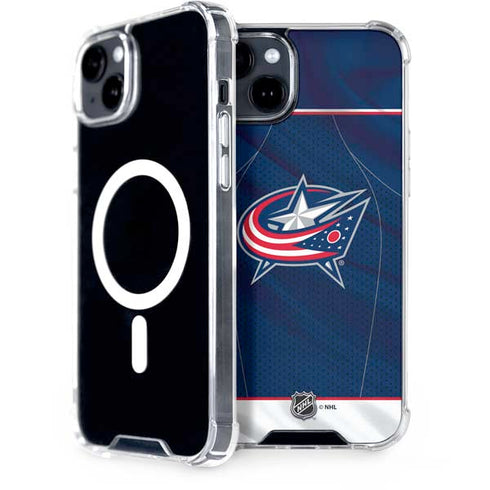 NHL Columbus Blue Jackets Jersey iPhone 15 Plus MagSafe Case