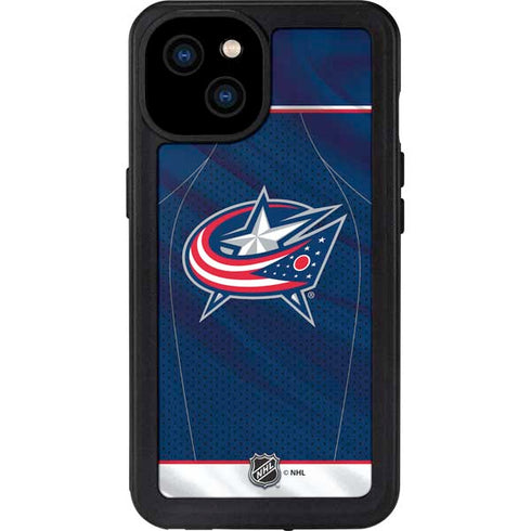 NHL Columbus Blue Jackets Jersey iPhone 15 Plus Waterproof Case