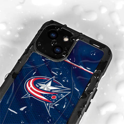 NHL Columbus Blue Jackets Jersey iPhone 15 Plus Waterproof Case