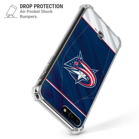 NHL Columbus Blue Jackets Jersey iPhone 7/8 Plus Clear Case