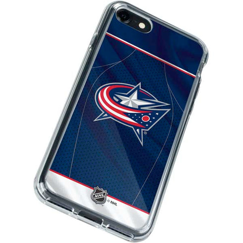 NHL Columbus Blue Jackets Jersey iPhone SE (2nd & 3rd Gen) Clear Case
