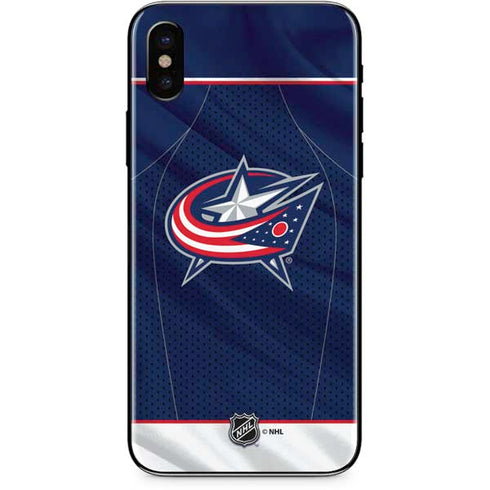 NHL Columbus Blue Jackets Jersey iPhone X Skin