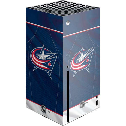 NHL Columbus Blue Jackets Jersey Xbox Series X Console Skin