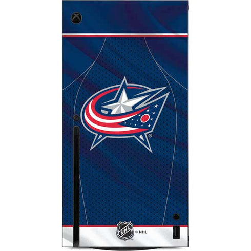 NHL Columbus Blue Jackets Jersey Xbox Series X Console Skin