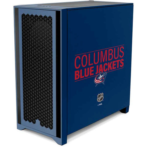 NHL Columbus Blue Jackets Lineup Corsair 4000D Tempered Glass Mid-Tower ATX Case Skin