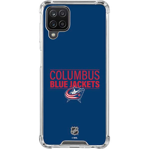 NHL Columbus Blue Jackets Lineup Galaxy A12 Clear Case