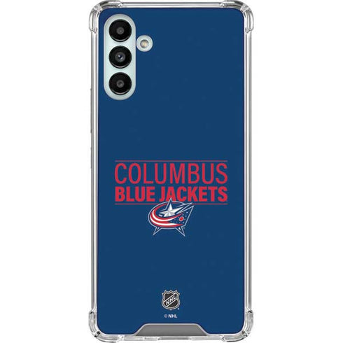 NHL Columbus Blue Jackets Lineup Galaxy A13 5G Clear Case