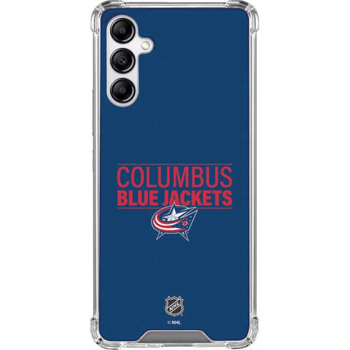 NHL Columbus Blue Jackets Lineup Galaxy A14 5G Clear Case