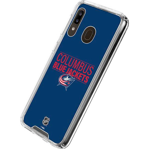 NHL Columbus Blue Jackets Lineup Galaxy A30 Clear Case
