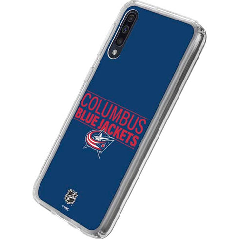 NHL Columbus Blue Jackets Lineup Galaxy A50 Clear Case