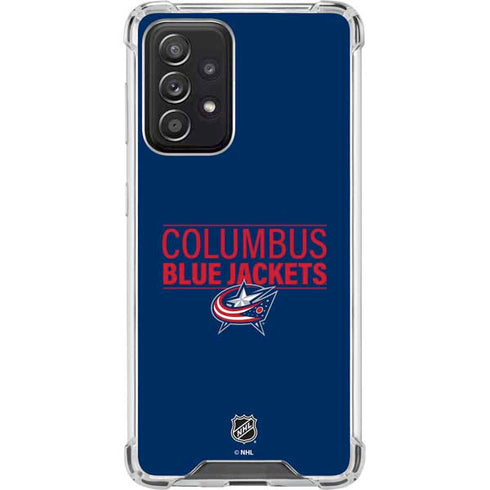 NHL Columbus Blue Jackets Lineup Galaxy A52 5G Clear Case