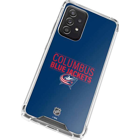 NHL Columbus Blue Jackets Lineup Galaxy A52 5G Clear Case