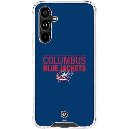 NHL Columbus Blue Jackets Lineup Galaxy A54 5G Clear Case