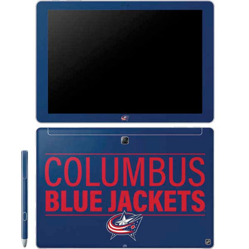NHL Columbus Blue Jackets Lineup Galaxy Book 12in Skin